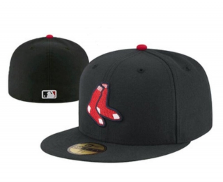 Wholesale MLB Boston Red Sox New Era Sox logo Black 59FIFTY Fitted Hat 0510