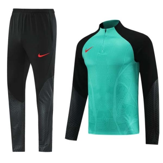 Men's Nike Dri-Fit Athletic Half Zip Jacket Tracksuit Aqua Black
