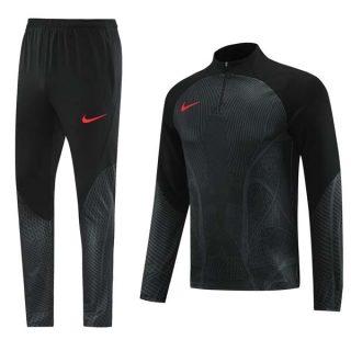 Men's Nike Dri-Fit Athletic Half Zip Jacket Tracksuit Black