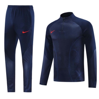 Men's Nike Dri-Fit Athletic Half Zip Jacket Tracksuit Navy
