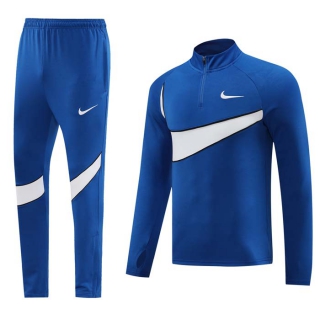 Men's Nike Swoosh Athletic Half Zip Jacket Sweatsuits Royal