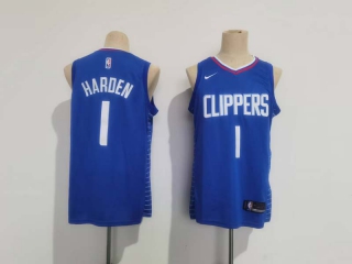 Men's NBA Los Angeles Clippers #1 James Harden Nike Blue Association Edition Stitched Basketball Jersey