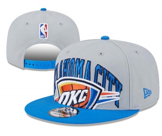 NBA Oklahoma City Thunder New Era Gray Blue Tip-Off Two-Tone 9FIFTY Snapback Hat 3005