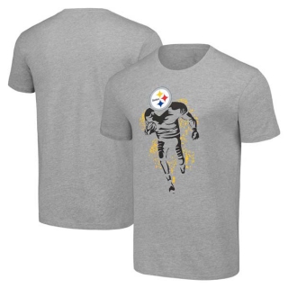 Men's NFL Pittsburgh Steelers Gray Starter Logo Graphic T-Shirt