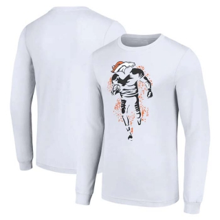 Men's NFL Denver Broncos White Starter Logo Graphic Long Sleeves T-Shirt