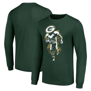 Men's NFL Green Bay Packers Green Starter Logo Graphic Long Sleeves T-Shirt