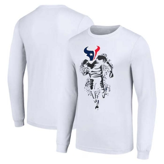 Men's NFL Houston Texans White Starter Logo Graphic Long Sleeves T-Shirt
