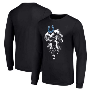 Men's NFL Indianapolis Colts Black Starter Logo Graphic Long Sleeves T-Shirt