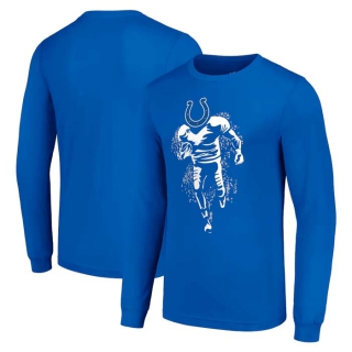 Men's NFL Indianapolis Colts Blue Starter Logo Graphic Long Sleeves T-Shirt