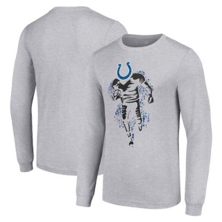Men's NFL Indianapolis Colts Gray Starter Logo Graphic Long Sleeves T-Shirt