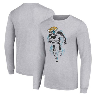 Men's NFL Jacksonville Jaguars Gray Starter Logo Graphic Long Sleeves T-Shirt