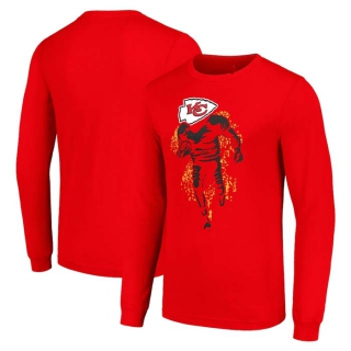 Men's NFL Kansas City Chiefs Red Starter Logo Graphic Long Sleeves T-Shirt