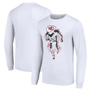 Men's NFL Kansas City Chiefs White Starter Logo Graphic Long Sleeves T-Shirt