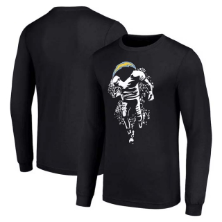 Men's NFL Los Angeles Chargers Black Starter Logo Graphic Long Sleeves T-Shirt