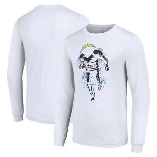 Men's NFL Los Angeles Chargers White Starter Logo Graphic Long Sleeves T-Shirt