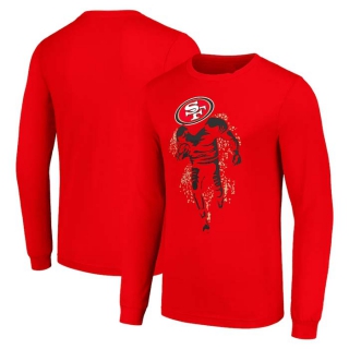 Men's NFL San Francisco 49ers Red Starter Logo Graphic Long Sleeves T-Shirt