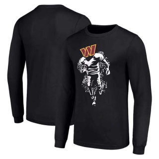 Men's NFL Washington Commanders Black Starter Logo Graphic Long Sleeves T-Shirt