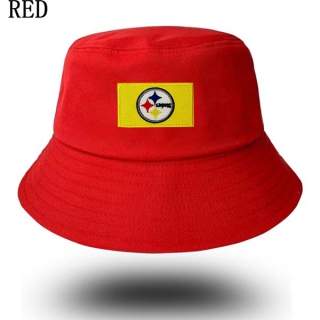 Unisex NFL Pittsburgh Steelers New Era Buket Hat Red 9005