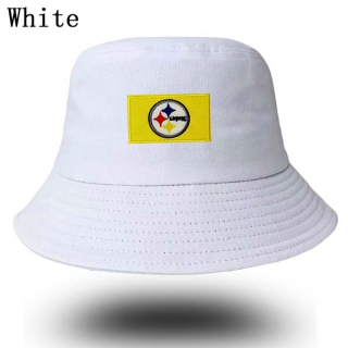 Unisex NFL Pittsburgh Steelers New Era Buket Hat White 9006