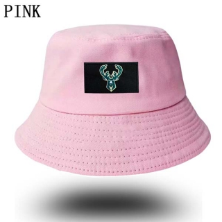 Unisex NBA Milwaukee Bucks New Era Buket Hat Pink 9004