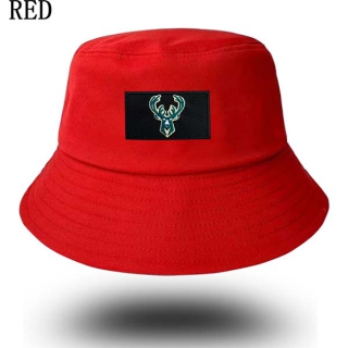 Unisex NBA Milwaukee Bucks New Era Buket Hat Red 9005