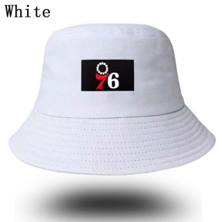 Unisex NBA Philadelphia 76ers New Era Buket Hat White 9006