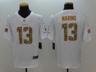 Men's Miami Dolphins #13 Dan Marino White Camo Salute To Service NFL Nike Limited Jersey