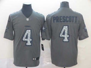 Men's Dallas Cowboys #4 Dak Prescott Gray Stitched NFL Nike Limited Jersey