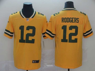 Men's Green Bay Packers #12 Aaron Rodgers Yellow Stitched NFL Nike Limited Jersey