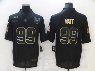 Men's Houston Texans #99 J.J. Watt Black 2020 Salute To Service Stitched NFL Nike Limited Jersey