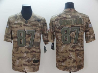 Men's New England Patriots #87 Rob Gronkowski Camo Salute To Service Stitched Nike Jersey