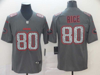 Men's San Francisco 49ers #80 Jerry Rice Gray Limited Football Nike Stitched Jersey