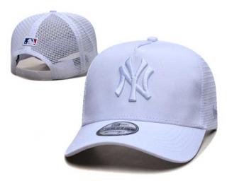 MLB New York Yankees New Era White Trucket Mesh 9FORTY Adjustable Hat 2256