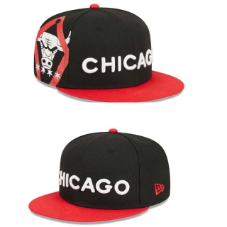 NBA Chicago Bulls New Era Black Red 23-24 City Edition 9FIFTY Snapback Hat 2256