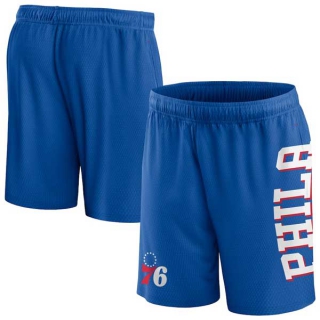 Men's NBA Philadelphia 76ers Fanatics Branded Royal Post Up Mesh Shorts