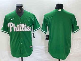 Men's MLB Philadelphia Phillies Blank Green Stitched Cool Base Nike Stitched Baseball Jersey