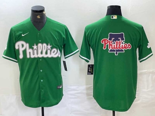 Men's MLB Philadelphia Phillies Blank Green Stitched Cool Base Nike Stitched Baseball Jerseys