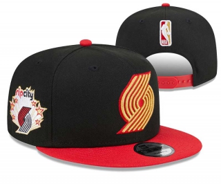 NBA Portland Trail Blazers New Era Black Red Gameday Gold Pop Stars 9FIFTY Snapback Hat 3014
